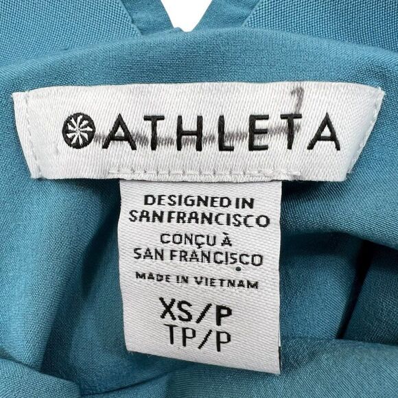 Athleta Savannah Strap Drawstring Waist Mini Dress Blue Size XS - Picture 4 of 9